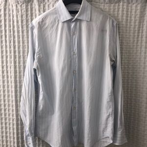 French Connection White/blue Stripe Button Down